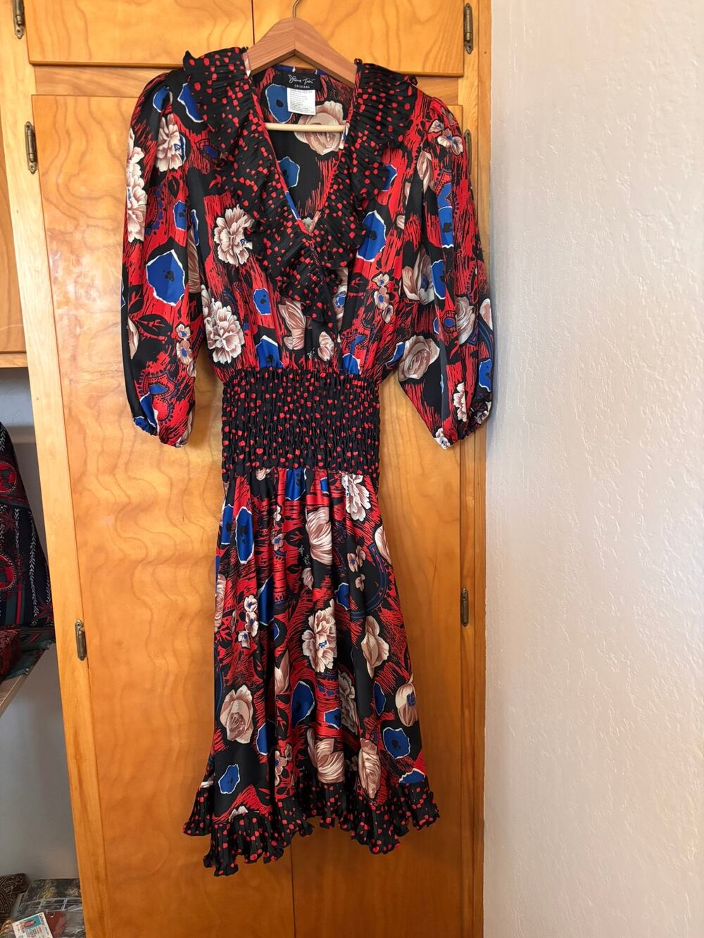 Diane Freis Original Vintage Floral Georgette Dress